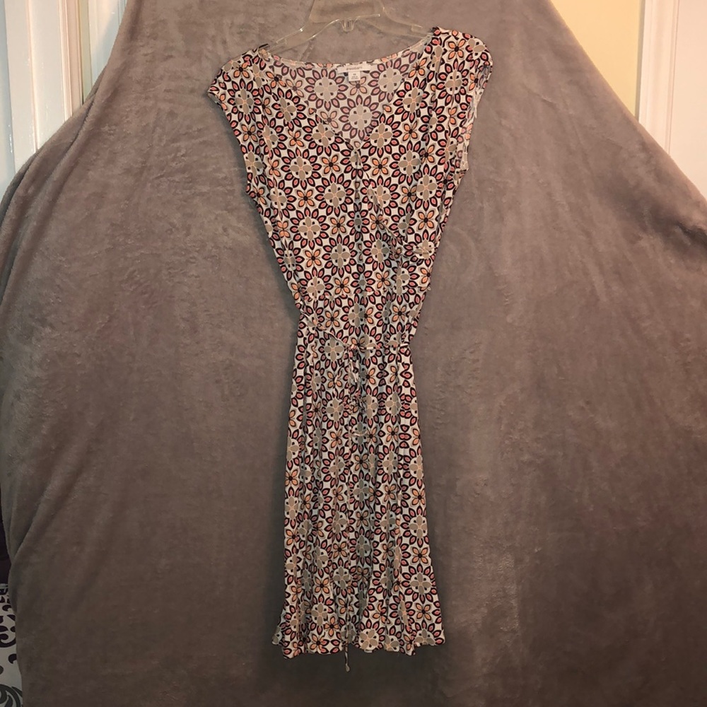 Dressbarn tan, orange, and white dress